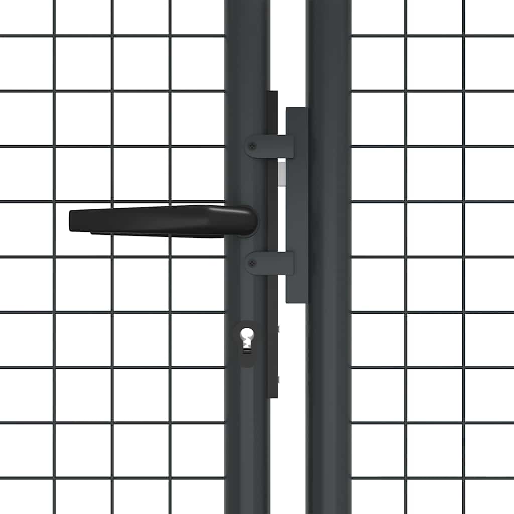 vidaXL Mesh Garden Gate Galvanised Steel 400x125 cm Grey 3