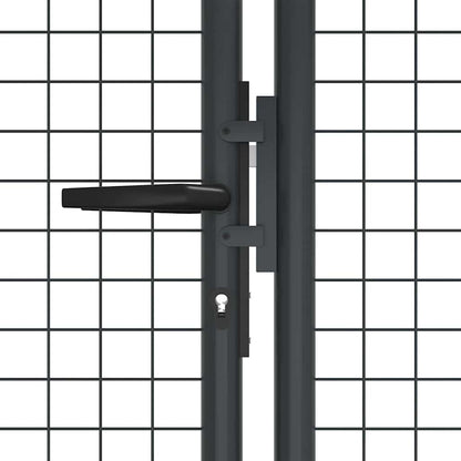 vidaXL Mesh Garden Gate Galvanised Steel 400x125 cm Grey 3
