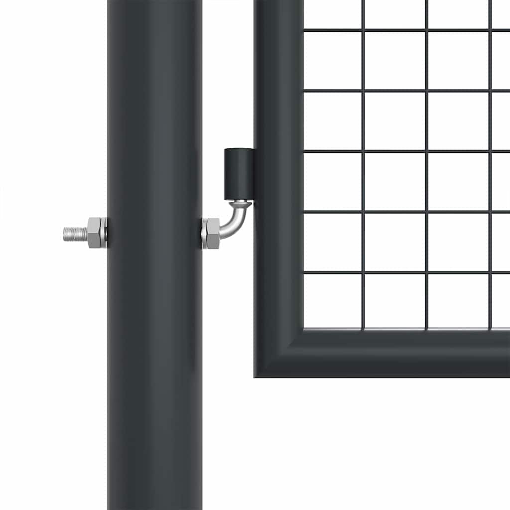 vidaXL Mesh Garden Gate Galvanised Steel 400x125 cm Grey 5