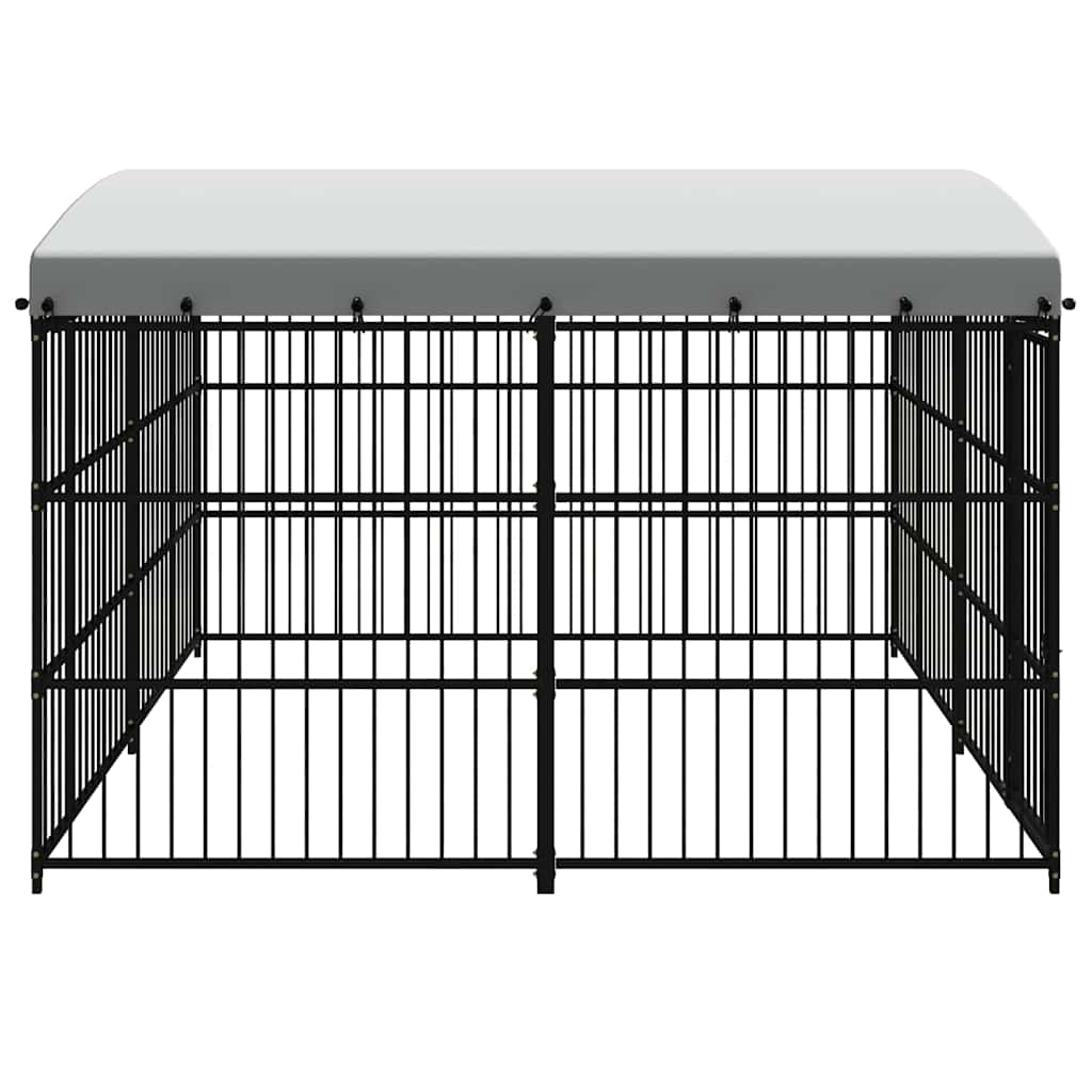 170895 vidaXL Outdoor Dog Kennel with Roof 300x300x210 cm 4