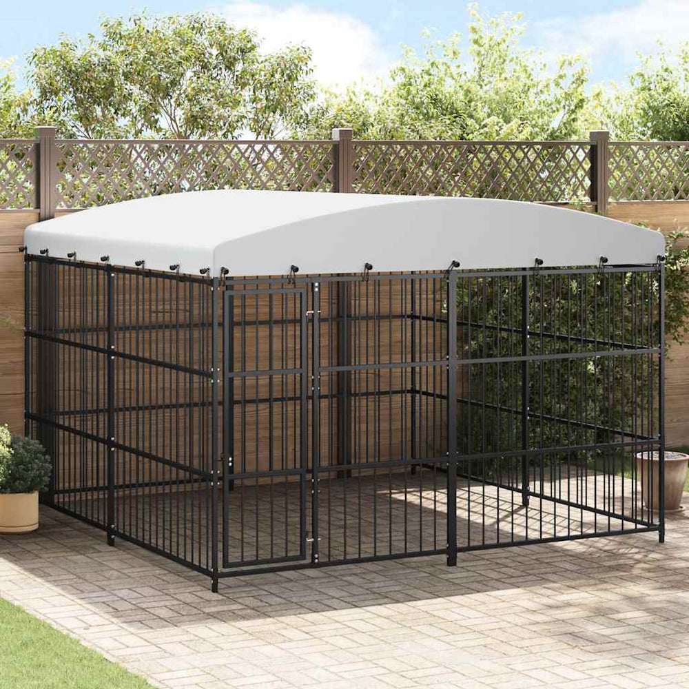 170895 vidaXL Outdoor Dog Kennel with Roof 300x300x210 cm