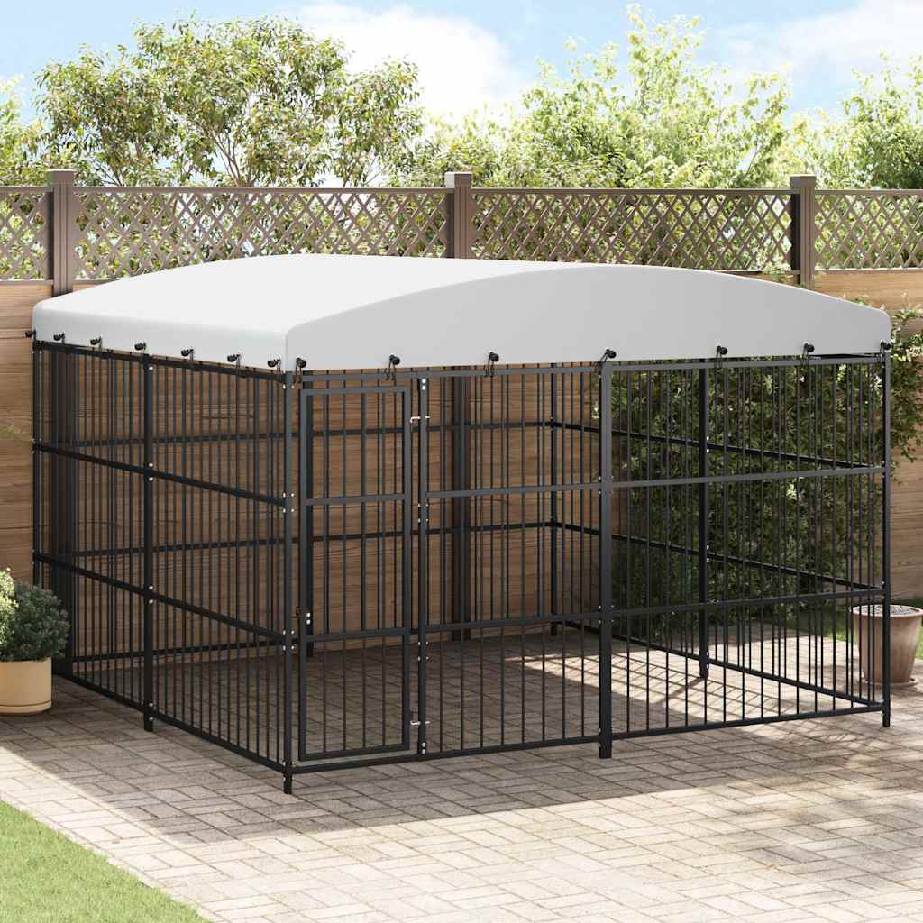 170895 vidaXL Outdoor Dog Kennel with Roof 300x300x210 cm 1