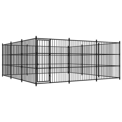 170896 vidaXL Outdoor Dog Kennel 450x450x185 cm 1