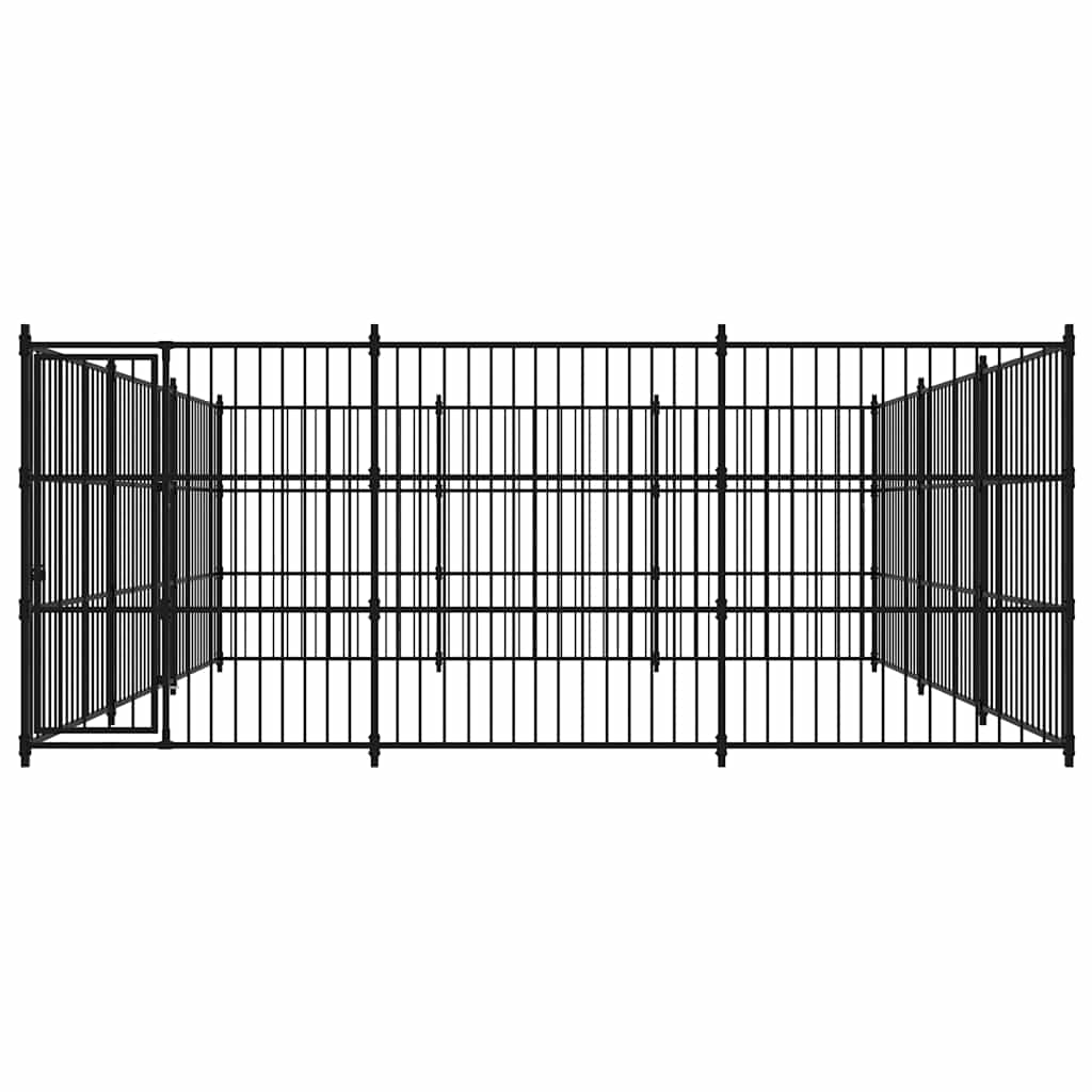 170896 vidaXL Outdoor Dog Kennel 450x450x185 cm 2