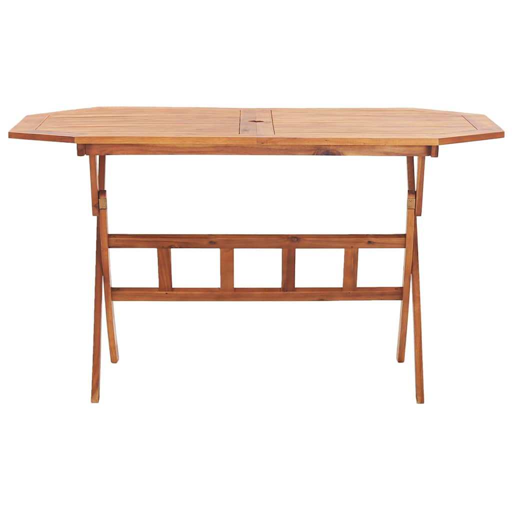 Folding Garden Table Solid Acacia Wood 135 x 85 x 75 cm