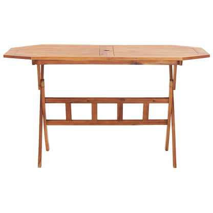 Folding Garden Table Solid Acacia Wood 135 x 85 x 75 cm