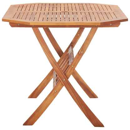 Folding Garden Table Solid Acacia Wood 135 x 85 x 75 cm