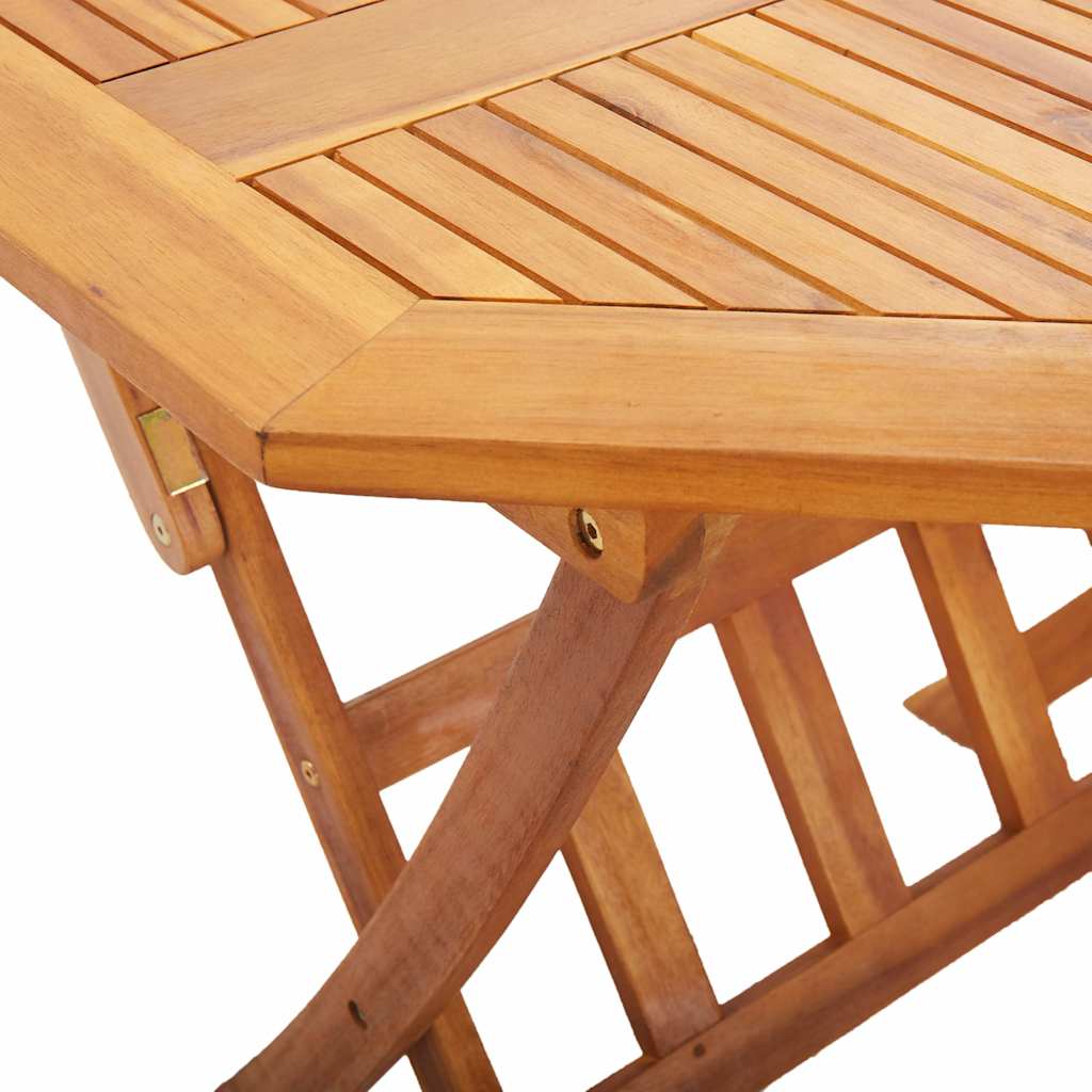 Folding Garden Table Solid Acacia Wood 135 x 85 x 75 cm