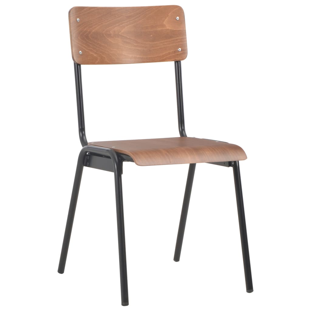 vidaXL Dining Chairs 6 pcs Brown Plywood 2