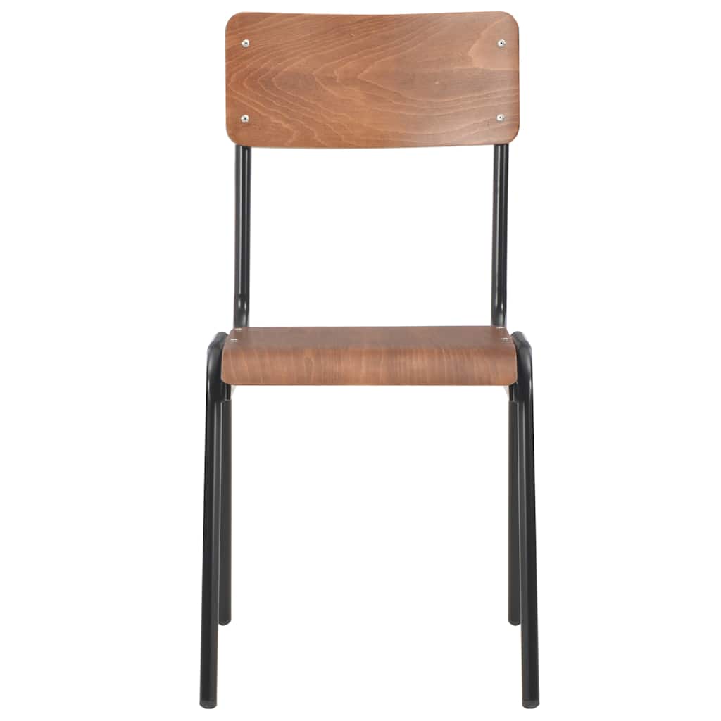 vidaXL Dining Chairs 6 pcs Brown Plywood 3