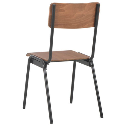 vidaXL Dining Chairs 6 pcs Brown Plywood 4