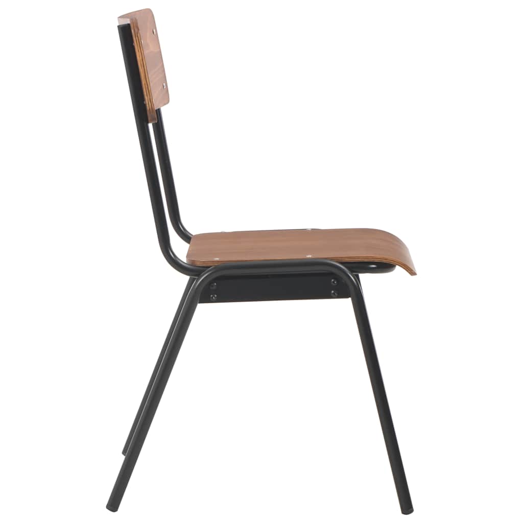vidaXL Dining Chairs 6 pcs Brown Plywood 5