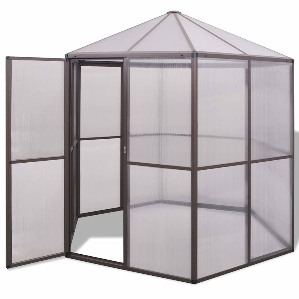 vidaXL Greenhouse Aluminium 240x211x232 cm 1