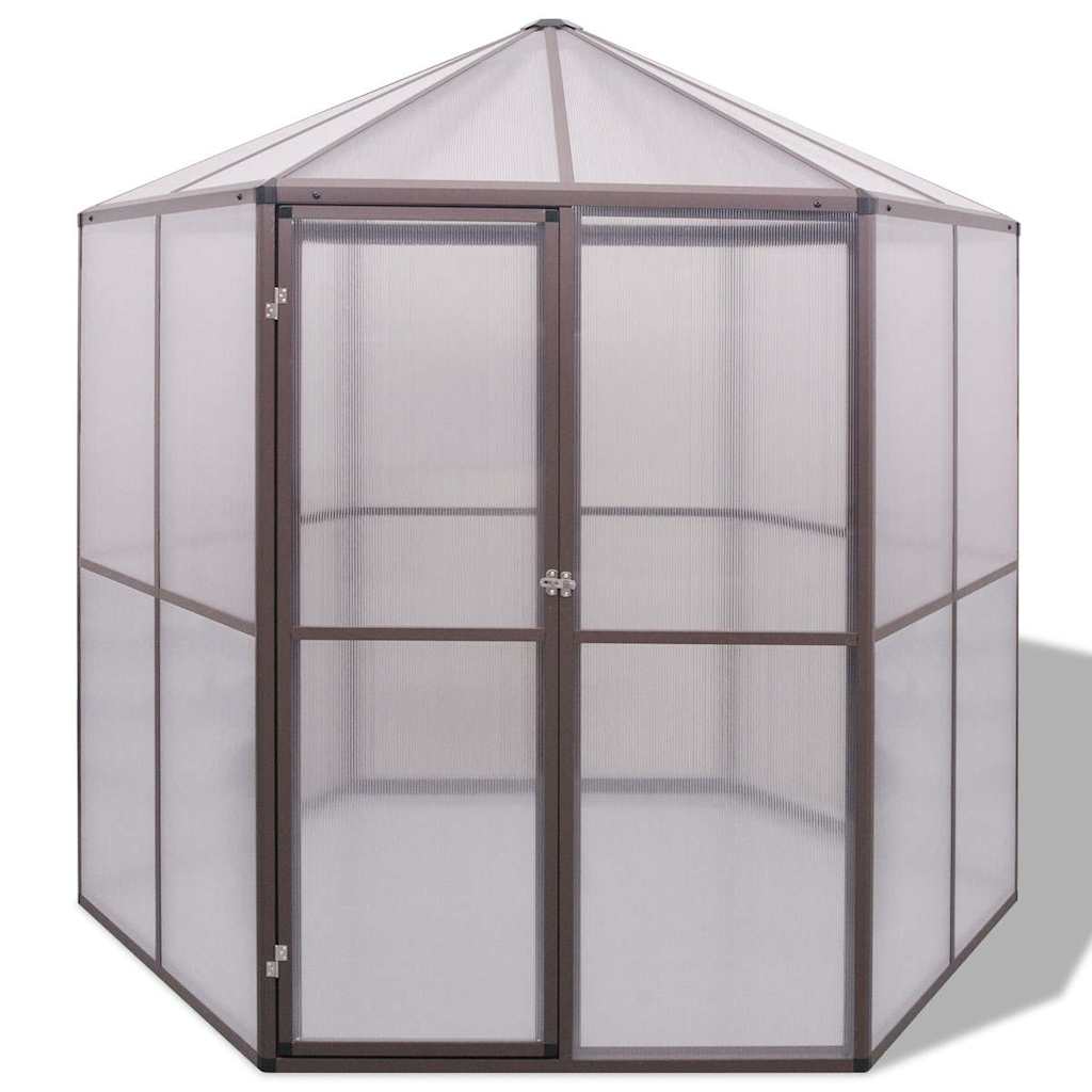 vidaXL Greenhouse Aluminium 240x211x232 cm 2