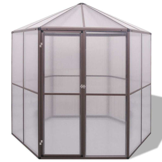 vidaXL Greenhouse Aluminium 240x211x232 cm 2