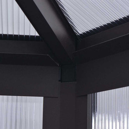 vidaXL Greenhouse Aluminium 240x211x232 cm 6