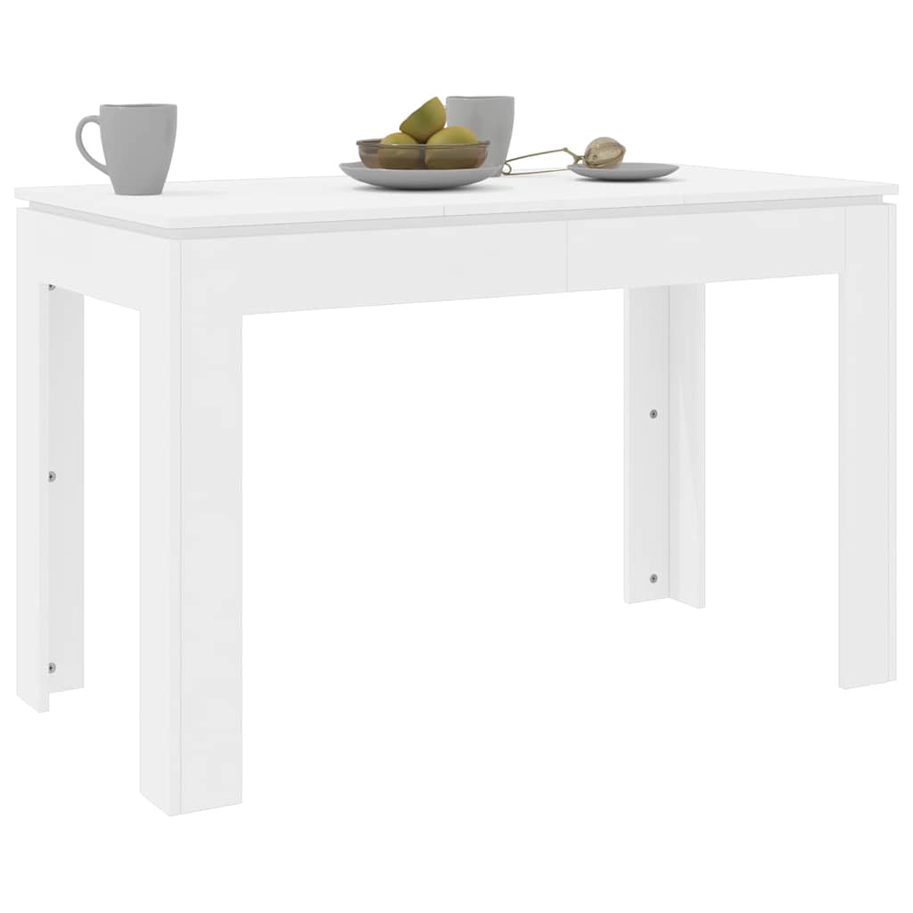 Dining Table 120x60x76 cm Engineered Wood White