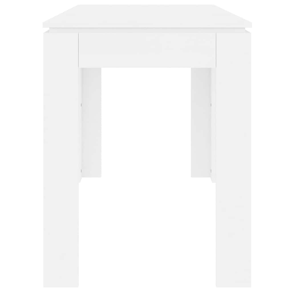 Dining Table 120x60x76 cm Engineered Wood White