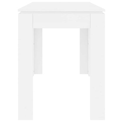 Dining Table 120x60x76 cm Engineered Wood White