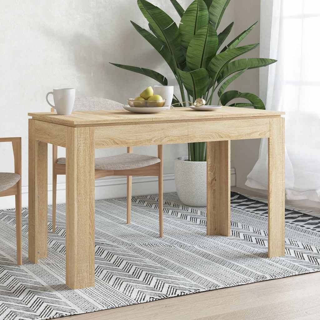 Dining Table 120x60x76 cm Engineered Wood Sonoma oak