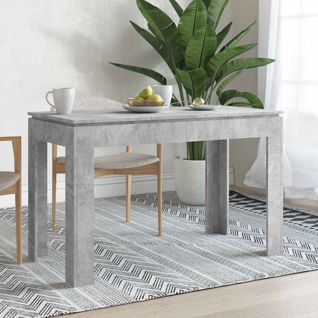 Dining Table 120x60x76 cm Engineered Wood Concrete grey