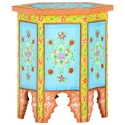 vidaXL Hand-painted Side Table Multicolour 38x33x42 cm Solid Mango Wood 1