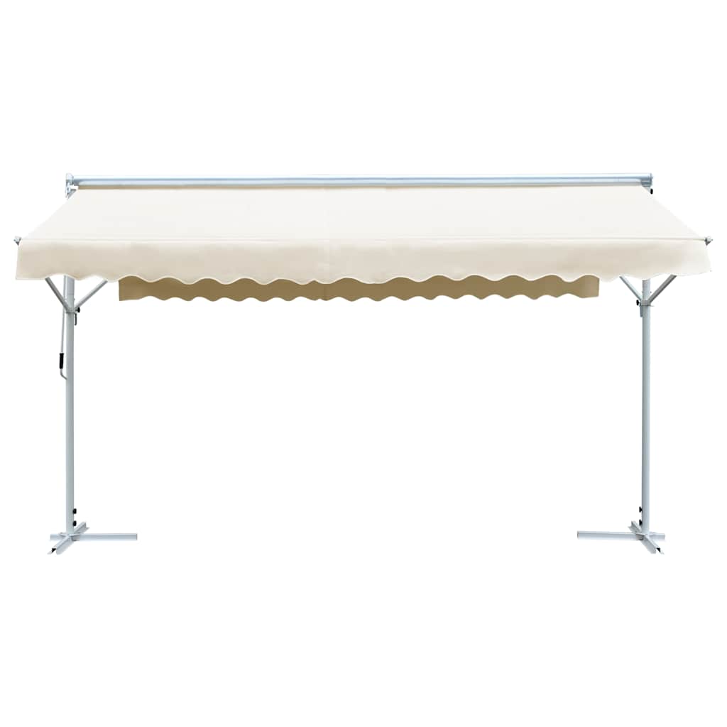 vidaXL Awning | Cream | Powder-coated steel | Large | Foldable | Awning 2