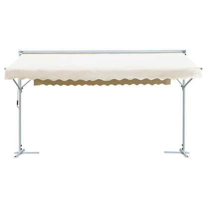 vidaXL Awning | Cream | Powder-coated steel | Large | Foldable | Awning 2