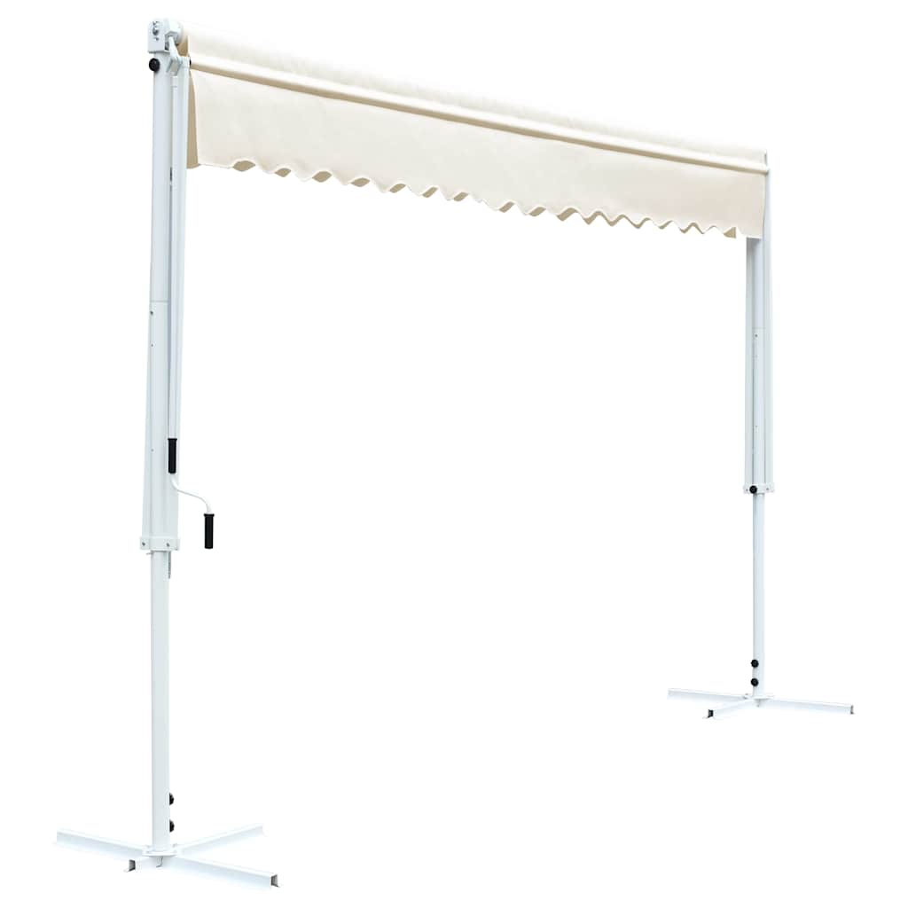 vidaXL Awning | Cream | Powder-coated steel | Large | Foldable | Awning 4