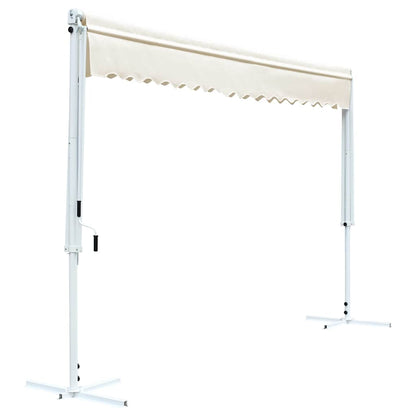 vidaXL Awning | Cream | Powder-coated steel | Large | Foldable | Awning 4