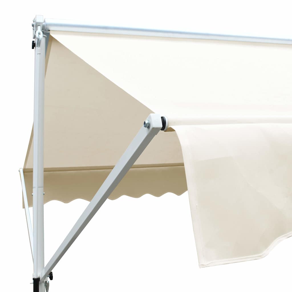 vidaXL Awning | Cream | Powder-coated steel | Large | Foldable | Awning 5