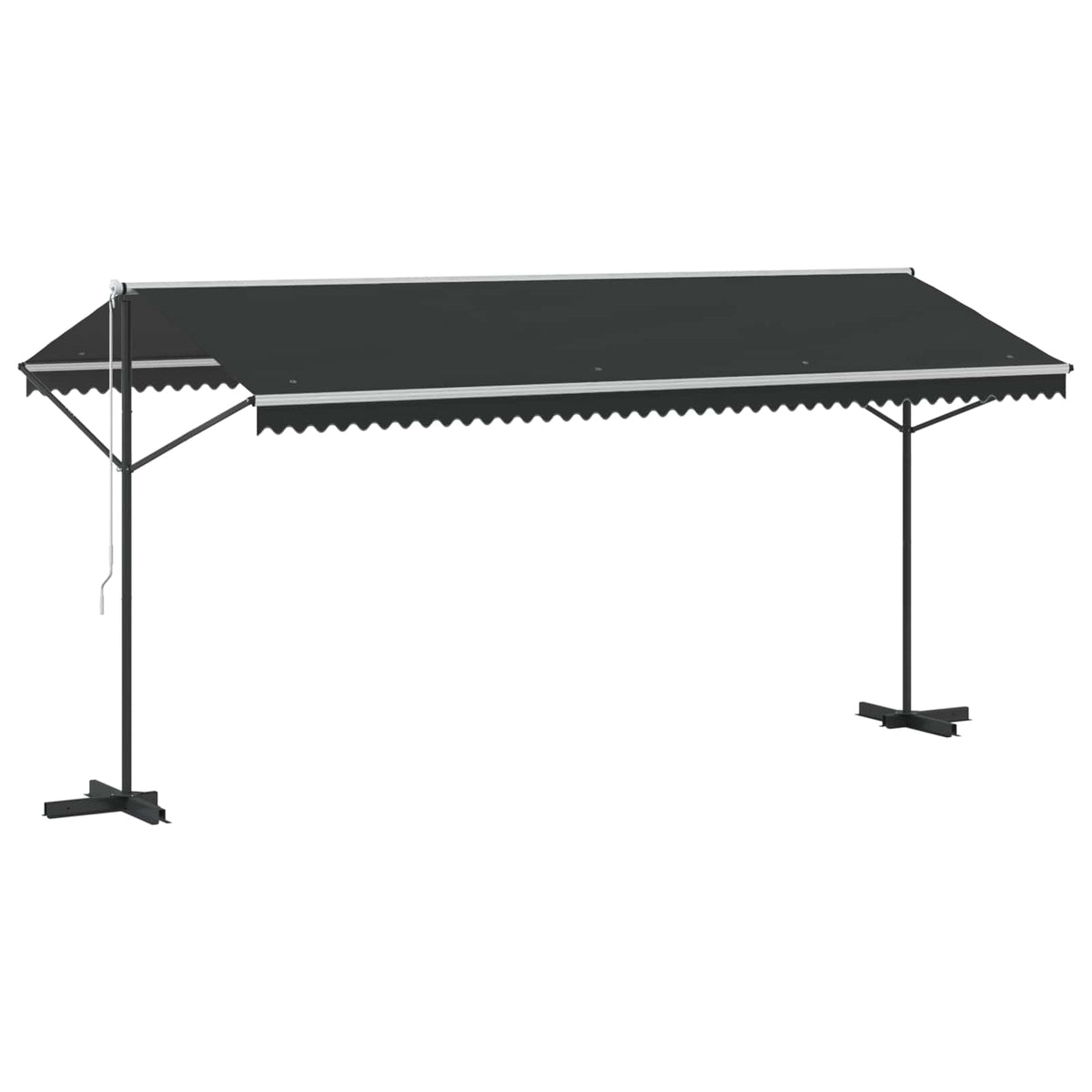 Free Standing Awning Polyester Anthracite 5 x 3 m with anthracite frame
