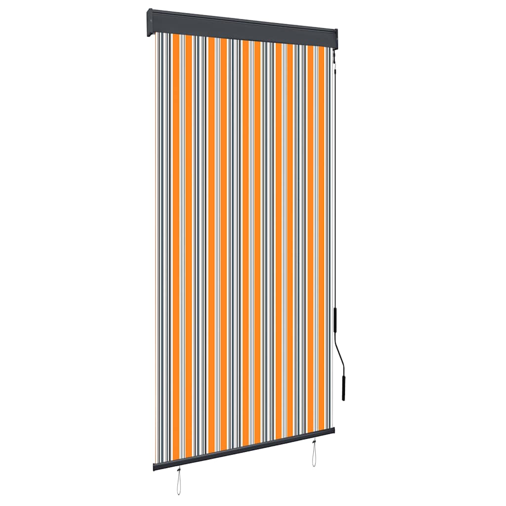 Outdoor Roller Blind 100 x 250 cm Yellow and blue