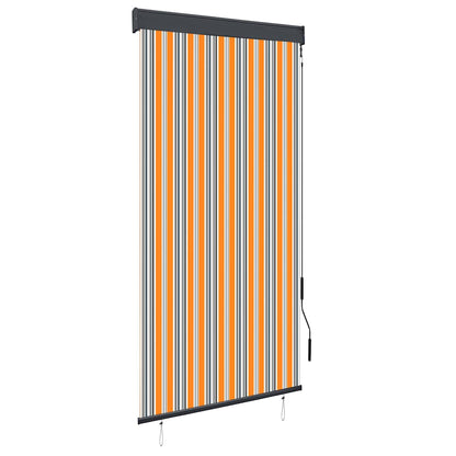 Outdoor Roller Blind 100 x 250 cm Yellow and blue