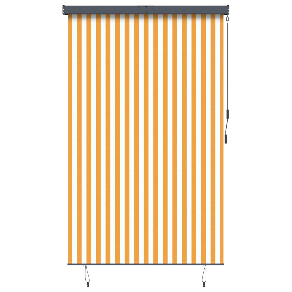 Outdoor Roller Blind 160 x 250 cm Orange and white