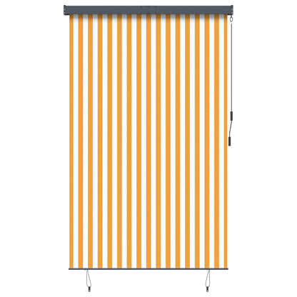 Outdoor Roller Blind 160 x 250 cm Orange and white