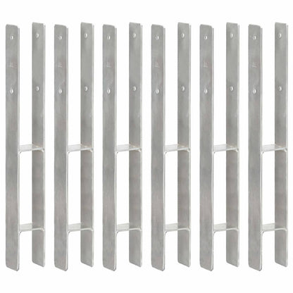 Fence Anchors Silver Galvanised Steel 7 x 6 x 60 cm