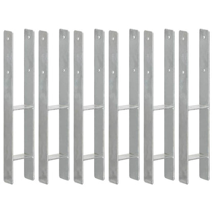 Fence Anchors Silver Galvanised Steel 9 x 6 x 60 cm