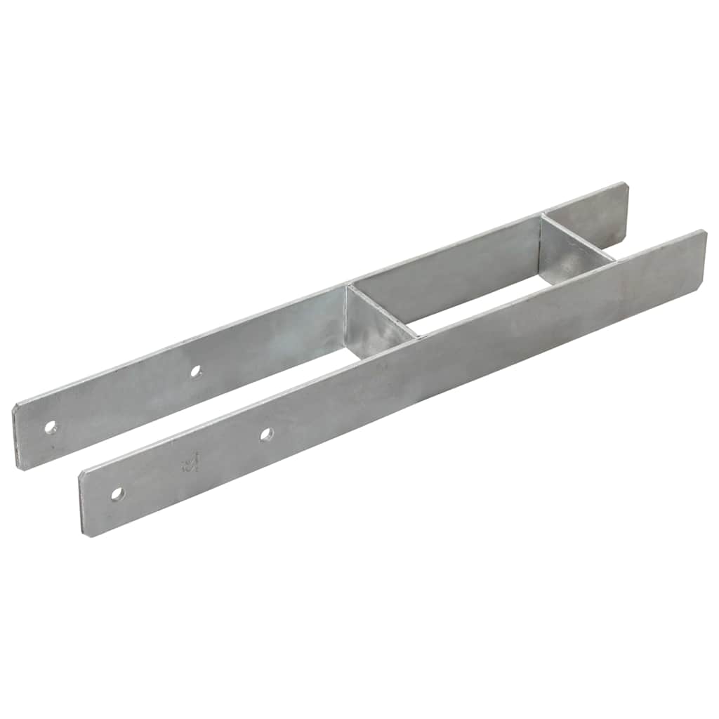 Fence Anchors Silver Galvanised Steel 9 x 6 x 60 cm