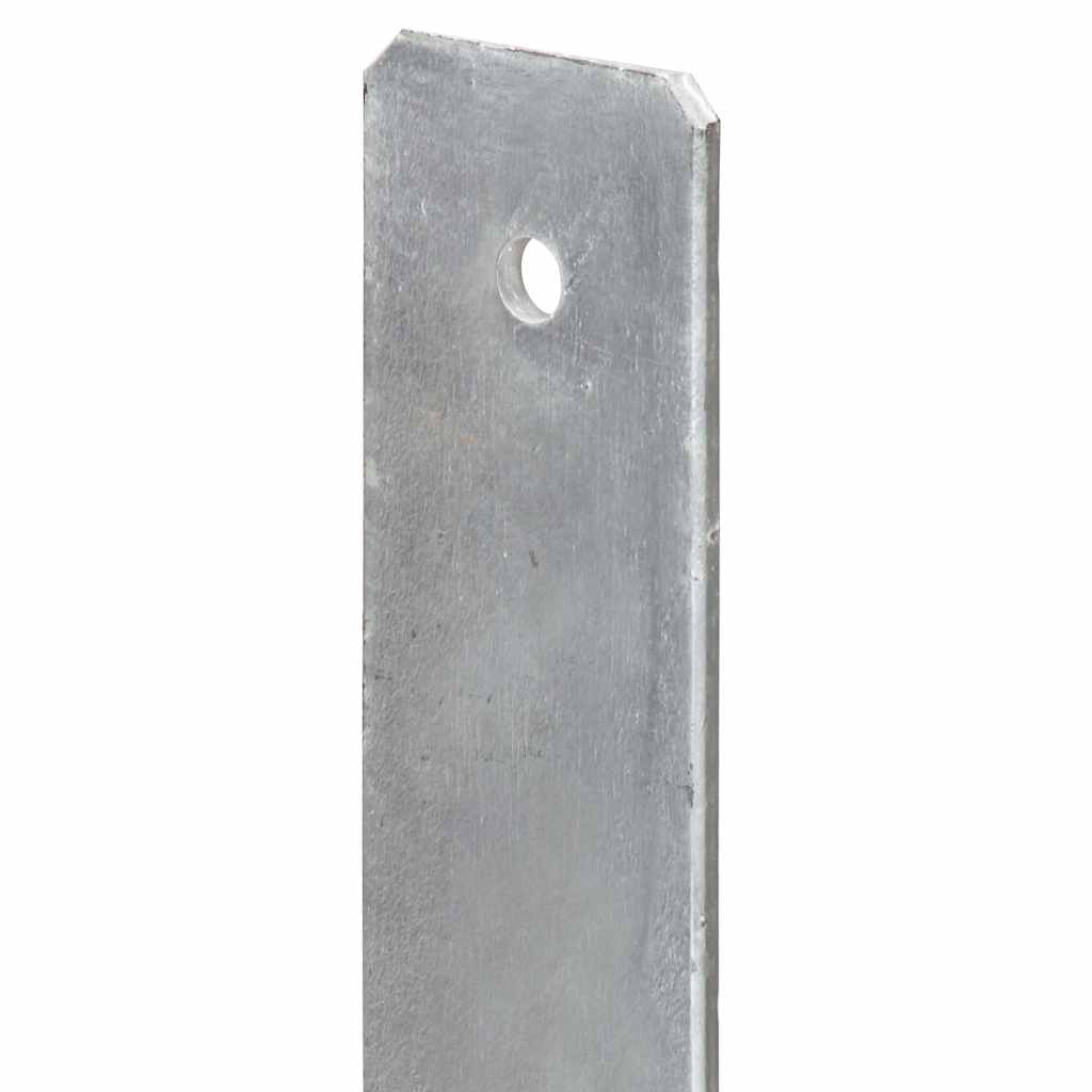 Fence Anchors Silver Galvanised Steel 9 x 6 x 60 cm