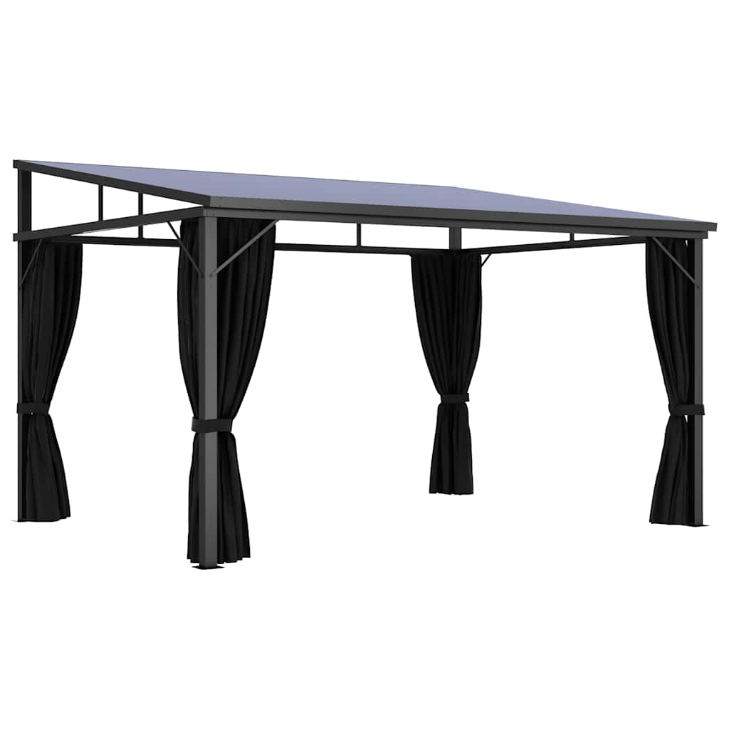 48599 vidaXL Gazebo with Curtain 405x294x244 cm Anthracite 2