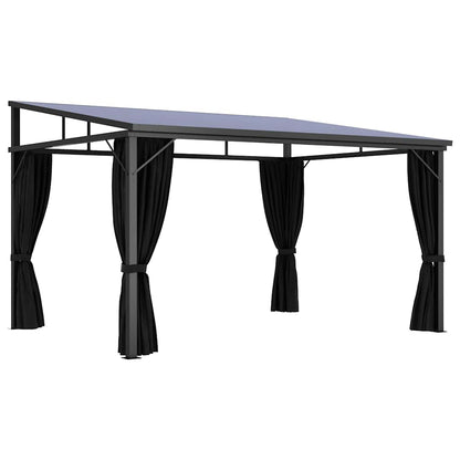 48599 vidaXL Gazebo with Curtain 405x294x244 cm Anthracite 2
