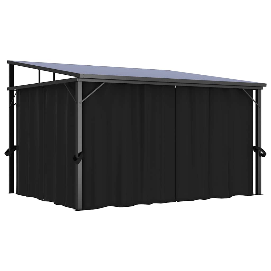 48599 vidaXL Gazebo with Curtain 405x294x244 cm Anthracite 3