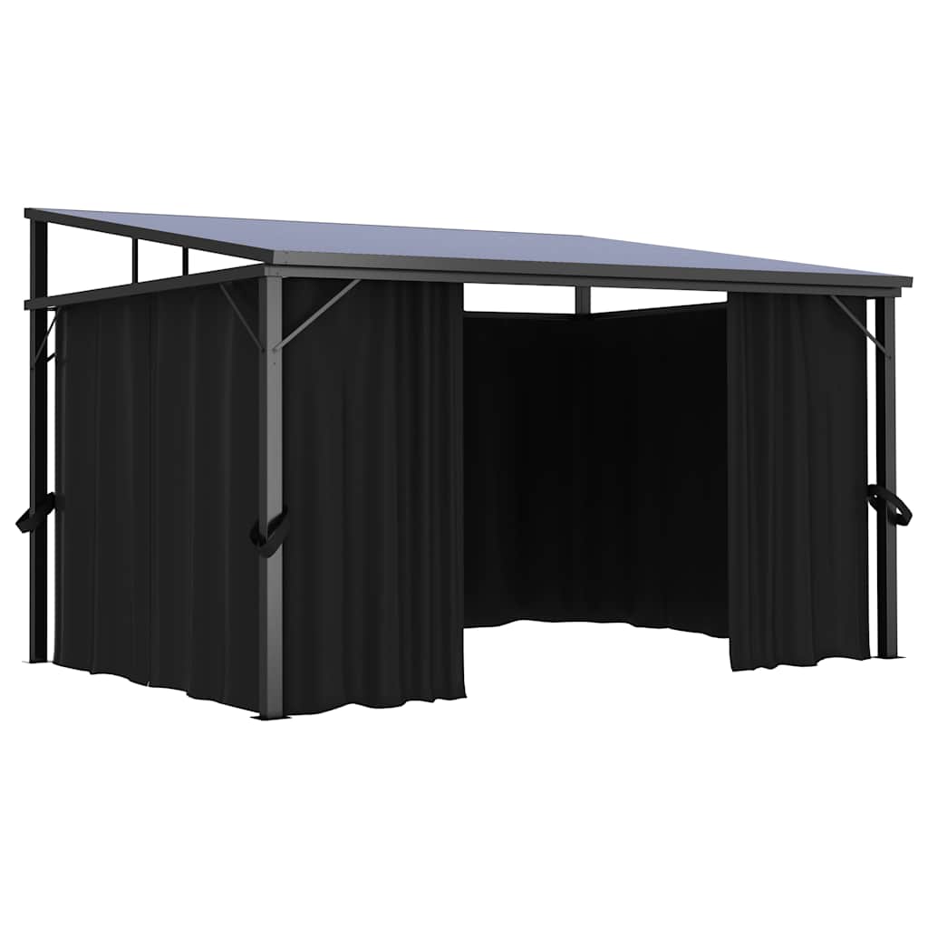 48599 vidaXL Gazebo with Curtain 405x294x244 cm Anthracite 5