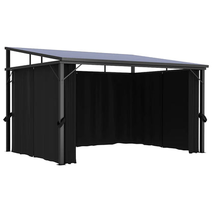 48599 vidaXL Gazebo with Curtain 405x294x244 cm Anthracite 6