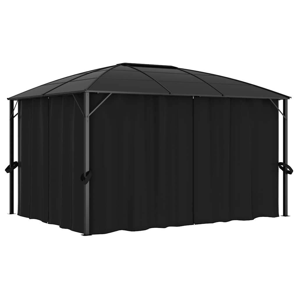 vidaXL Gazebo with Curtains 400x300x265 cm Anthracite 2