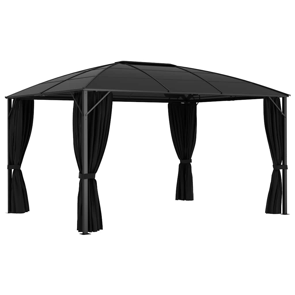 vidaXL Gazebo with Curtains 400x300x265 cm Anthracite 3