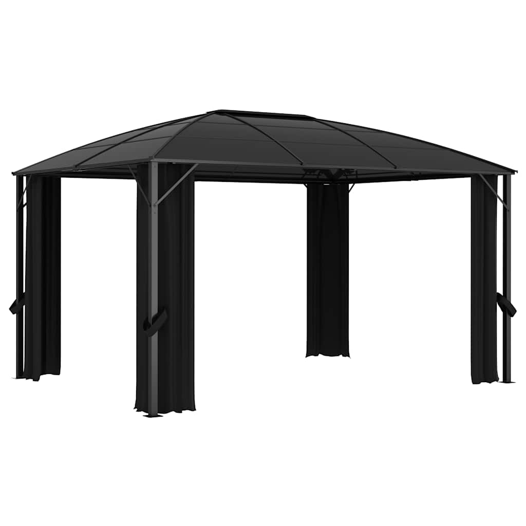 vidaXL Gazebo with Curtains 400x300x265 cm Anthracite 4