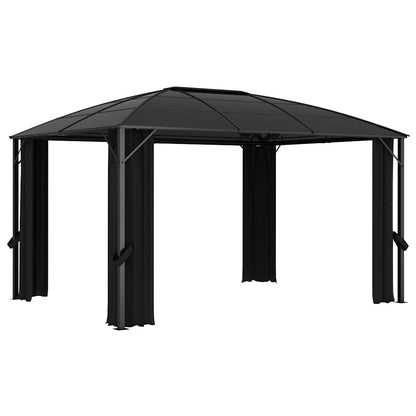 vidaXL Gazebo with Curtains 400x300x265 cm Anthracite 4