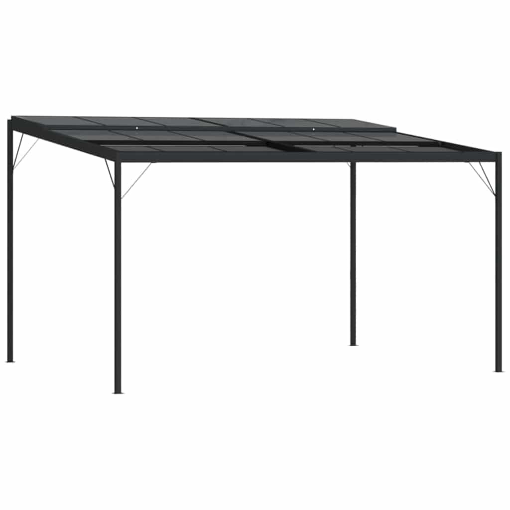 vidaXL Gazebo with Roof Anthracite 4x3x2,5 m Aluminium and Steel 2